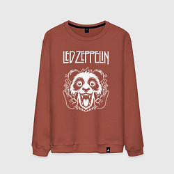 Свитшот хлопковый мужской Led Zeppelin rock panda, цвет: кирпичный