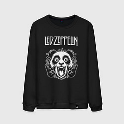 Свитшот хлопковый мужской Led Zeppelin rock panda, цвет: черный