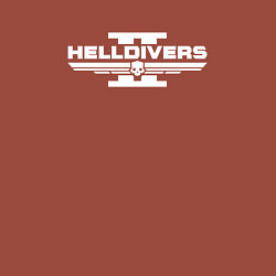 Свитшот хлопковый мужской Helldivers 2: Logo, цвет: кирпичный — фото 2