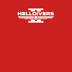 Свитшот хлопковый мужской Helldivers 2: Logo, цвет: красный — фото 2