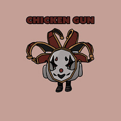 Свитшот хлопковый мужской Chicken gun clown, цвет: пыльно-розовый — фото 2