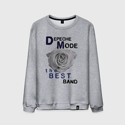Свитшот хлопковый мужской Depeche Mode - best of band, цвет: меланж