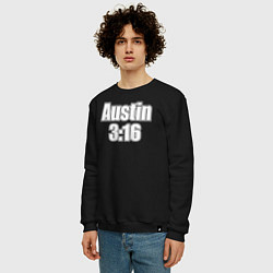 Свитшот хлопковый мужской Стив Остин Austin 3:16, цвет: черный — фото 2