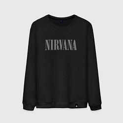 Свитшот хлопковый мужской Nirvana black album, цвет: черный