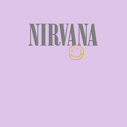 Свитшот хлопковый мужской Nirvana logo smile, цвет: лаванда — фото 2