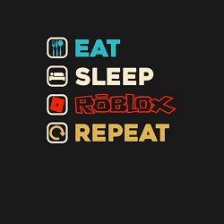 Свитшот хлопковый мужской Eat sleep roblox repeat art, цвет: черный — фото 2