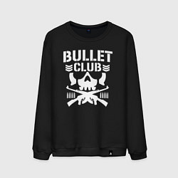 Свитшот хлопковый мужской Bullet Club, цвет: черный