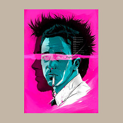 Свитшот хлопковый мужской Fight club pink poster, цвет: миндальный — фото 2