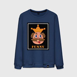 Мужской свитшот Веселый король смайликов - Funny king emoji