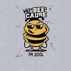 Свитшот хлопковый мужской Why bee cause im cool, цвет: меланж — фото 2