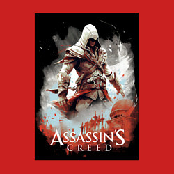 Свитшот хлопковый мужской Assassins creed poster, цвет: красный — фото 2