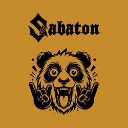 Свитшот хлопковый мужской Sabaton - rock panda, цвет: горчичный — фото 2