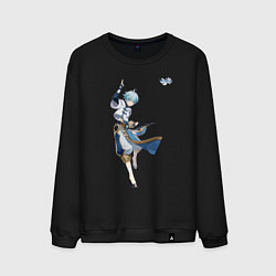 Свитшот хлопковый мужской Чун Юнь из Геншин Импакт, цвет: черный