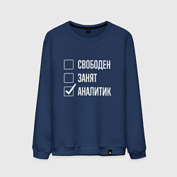 Мужской свитшот Свободен занят аналитик