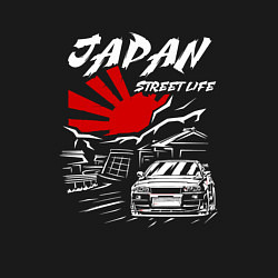 Свитшот хлопковый мужской Jupan street life mitsubishi lancer, цвет: черный — фото 2