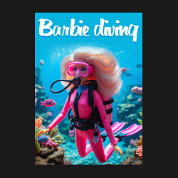 Свитшот хлопковый мужской Barbie diving - ai art, цвет: черный — фото 2