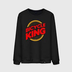 Свитшот хлопковый мужской Велосипедный король, цвет: черный