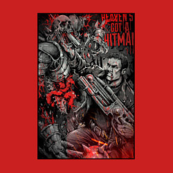 Свитшот хлопковый мужской Painkiller and demon - comix style, цвет: красный — фото 2