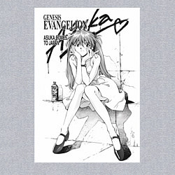 Свитшот хлопковый мужской Евангелион Аска Сорью, цвет: меланж — фото 2