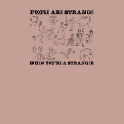 Свитшот хлопковый мужской People are strange, цвет: пыльно-розовый — фото 2