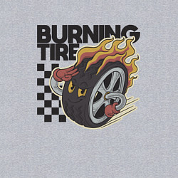 Свитшот хлопковый мужской Горящая покрышка, цвет: меланж — фото 2
