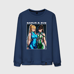Мужской свитшот Самус Аран и Ева