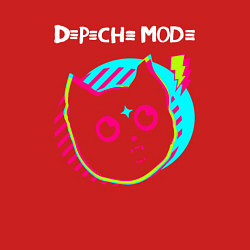 Свитшот хлопковый мужской Depeche Mode rock star cat, цвет: красный — фото 2