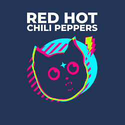 Свитшот хлопковый мужской Red Hot Chili Peppers rock star cat, цвет: тёмно-синий — фото 2