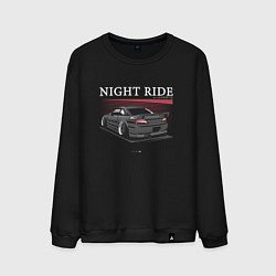 Мужской свитшот Nissan skyline night ride