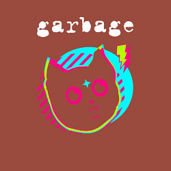 Свитшот хлопковый мужской Garbage rock star cat, цвет: кирпичный — фото 2