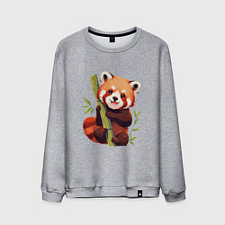 Свитшот хлопковый мужской The Red Panda, цвет: меланж