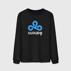 Свитшот хлопковый мужской Cloud9 - pattern, цвет: черный
