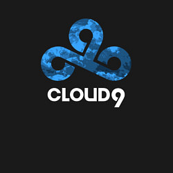 Свитшот хлопковый мужской Cloud9 - blue cloud logo, цвет: черный — фото 2