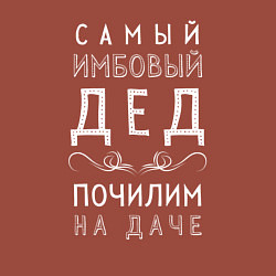 Свитшот хлопковый мужской Самый имбовый дед почилим на даче, цвет: кирпичный — фото 2