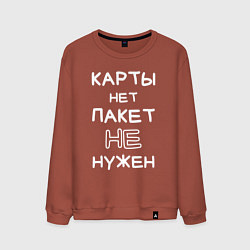 Мужской свитшот Карты нет пакет не нужен