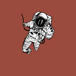 Свитшот хлопковый мужской Alone astronaut, цвет: кирпичный — фото 2