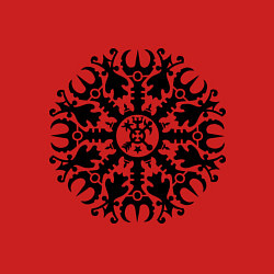 Свитшот хлопковый мужской Защитная руна, цвет: красный — фото 2