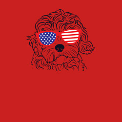 Свитшот хлопковый мужской USA dog, цвет: красный — фото 2