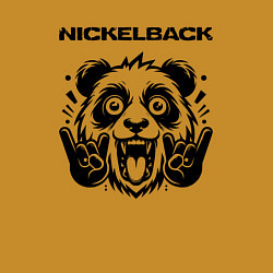 Свитшот хлопковый мужской Nickelback - rock panda, цвет: горчичный — фото 2