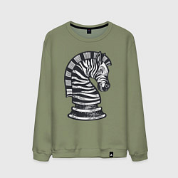 Мужской свитшот Шахматная зебра