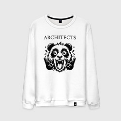 Свитшот хлопковый мужской Architects - rock panda, цвет: белый