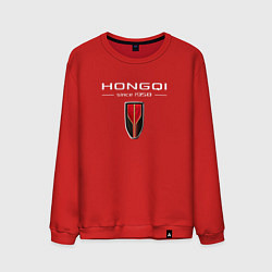 Свитшот хлопковый мужской Hongqi - logo, цвет: красный
