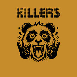 Свитшот хлопковый мужской The Killers - rock panda, цвет: горчичный — фото 2