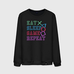 Мужской свитшот Eat play sleep repeat lettering