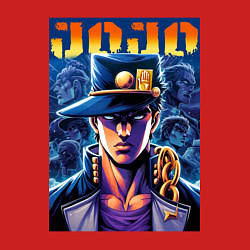 Свитшот хлопковый мужской Jojo - Jotaro Kujo ai art, цвет: красный — фото 2