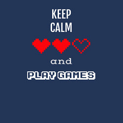 Свитшот хлопковый мужской Keep calm and play games, цвет: тёмно-синий — фото 2