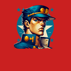 Свитшот хлопковый мужской Jojo - Jotaro Kujo ai art, цвет: красный — фото 2