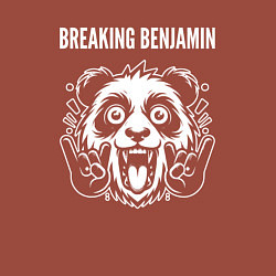 Свитшот хлопковый мужской Breaking Benjamin rock panda, цвет: кирпичный — фото 2