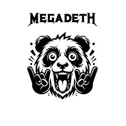 Свитшот хлопковый мужской Megadeth - rock panda, цвет: белый — фото 2