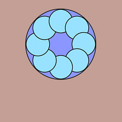 Свитшот хлопковый мужской Круги пересеченные в круге, цвет: пыльно-розовый — фото 2